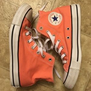 Coral Pink Converse Taylor High Top